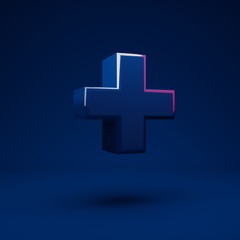 Phantom Blue 3d plus symbol