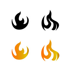 Fire icon vector in trendy style design
