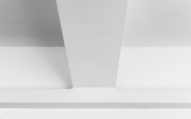 Abstract white minimal geometric interior
