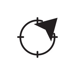 Compass icon vector in trendy style design