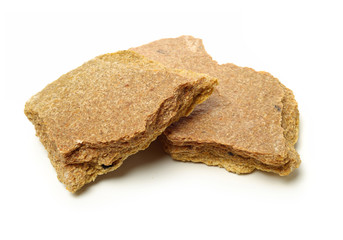 Soybean meal on white background