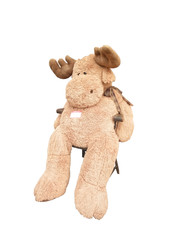 reindeer doll on white background