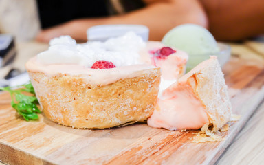 Japanese Raspberry Cheese Tart