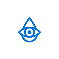 Simple eye drop icon. Eye health icon. Vector eye.