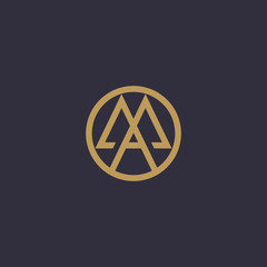 MA, AM. Monogram of Two letters M&A or A&M. Luxury, simple, minimal and elegant MA, AM logo design. Vector illustration template.