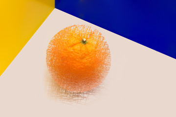 Naranjas medio dibujadas con trazos gruesos; La naranja es una fruta rica en vitaminas de sabor...