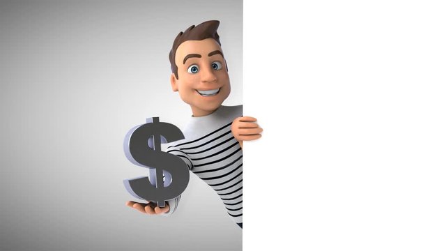 Fun 3D cartoon casual character