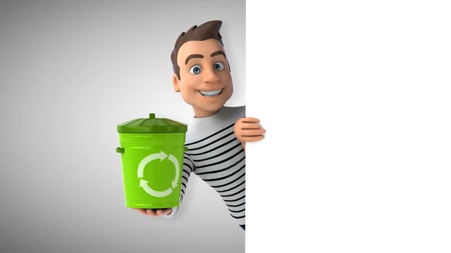 Fun 3D cartoon casual character