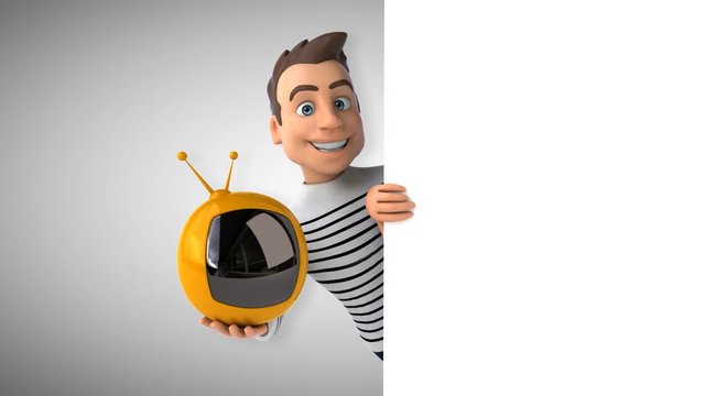 Fun 3D cartoon casual character