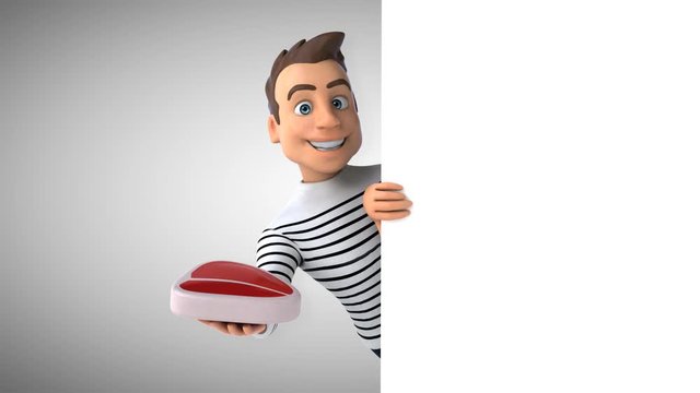 Fun 3D cartoon casual character