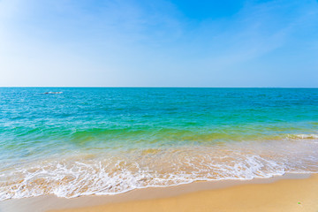 Fototapeta na wymiar Beautiful outdoor with tropical beach sea ocean for holiday vacation