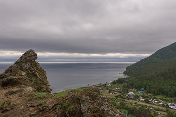 Naklejka premium House in the village of 