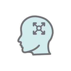 Arrow, directional way sign depicting making a decision or choice icon vector