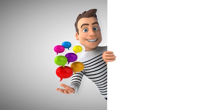 Fun 3D cartoon casual character