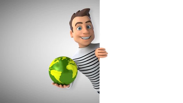 Fun 3D cartoon casual character