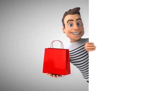 Fun 3D cartoon casual character