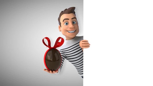 Fun 3D cartoon casual character