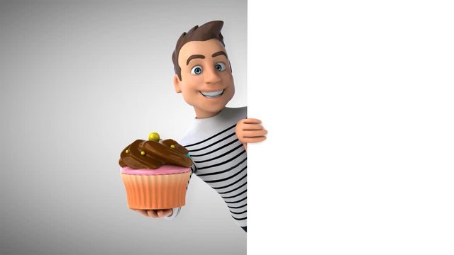 Fun 3D cartoon casual character