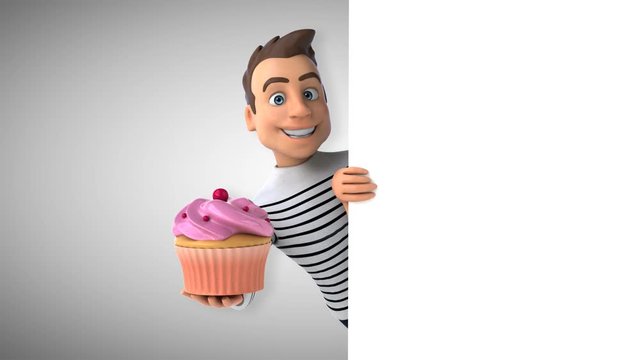 Fun 3D cartoon casual character