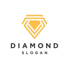 Fototapeta premium Creative Diamond Concept Logo Design Template