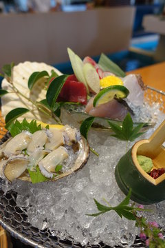Dishes of Japanese traditional foods (Plates)