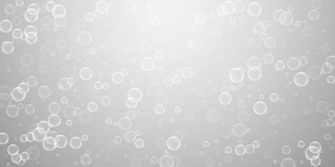 Random soap bubbles abstract background. Blowing b