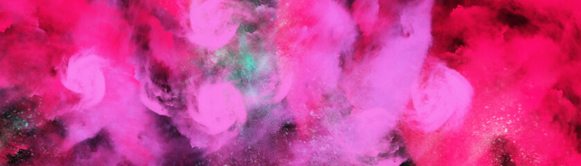 Abstract image of color powder in rose pink shades, digital illustration