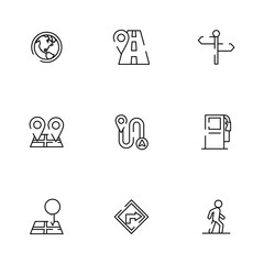 bundle of maps and navigation icons