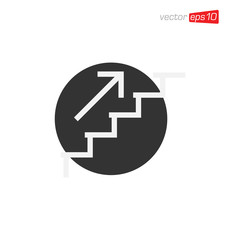 Stairs Up and Down Icon Design Vector