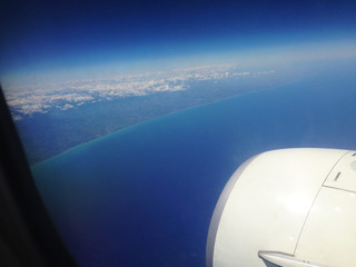 view from plane window