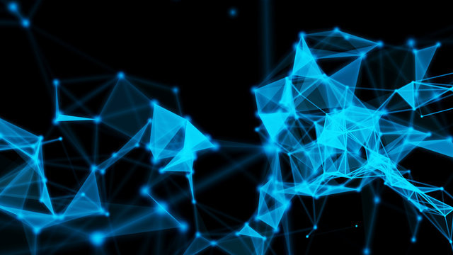 Abstract technology background. Connection of lines, points and planes. Concept of Network.