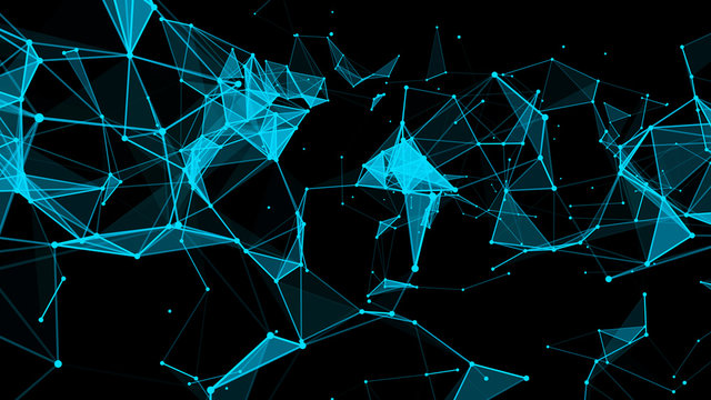 Abstract technology background. Connection of lines, points and planes. Concept of Network.