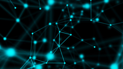 Abstract graphic design. Network connection background. 3d rendering.