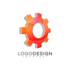 technology gradient logo vector design color full