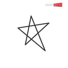 Fototapeta premium Star Icon and Logo Design Vector