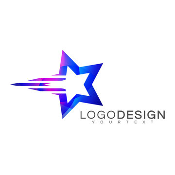 star gradient logo vector design color full