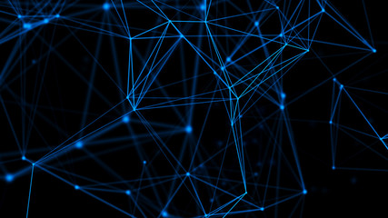 Abstract graphic design. Network connection background. 3d rendering.