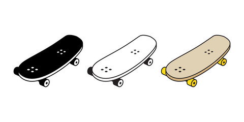 skateboard vector icon logo symbol extreme sport cartoon character doodle illustration design © CNuisin