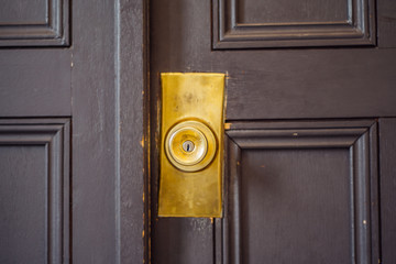 Gold color door handle