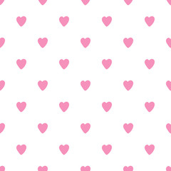 Seamless pattern with red hearts. 14 february wallpaper.
