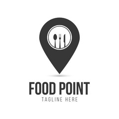 Food Point Logo Design Template