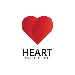 Heart Logo design vector template. St. Valentine is a symbol of love. Logotype concept icons