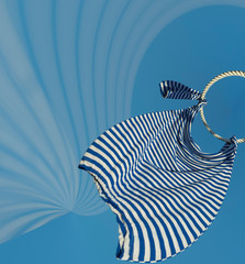 Abstract background with Navy vest on blue sky background