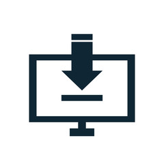 Fototapeta premium computer desktop with arrow download
