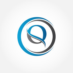 Circle Letter Q Logo With Creative Modern Business Typography Vector Template. Creative Abstract Letter Q Logo Vector. Q Logo Design.