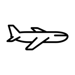 Fototapeta na wymiar plane icon vector. A thin line sign. Isolated contour symbol illustration
