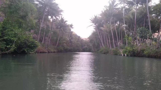view of the Maron river in Pacitan, East Java