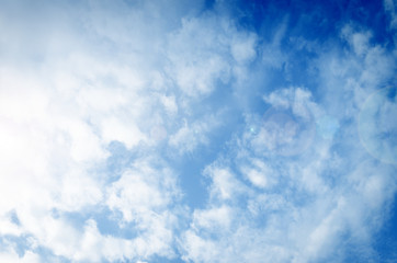 Obraz premium Blue sky and white clouds