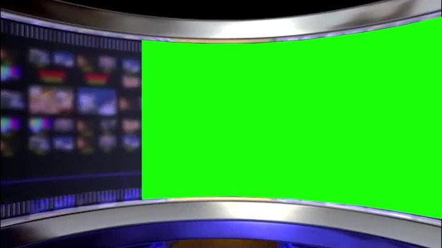 3D Virtual Studio Set Green Screen Background