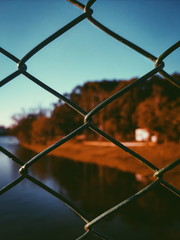 barbed wire on fence